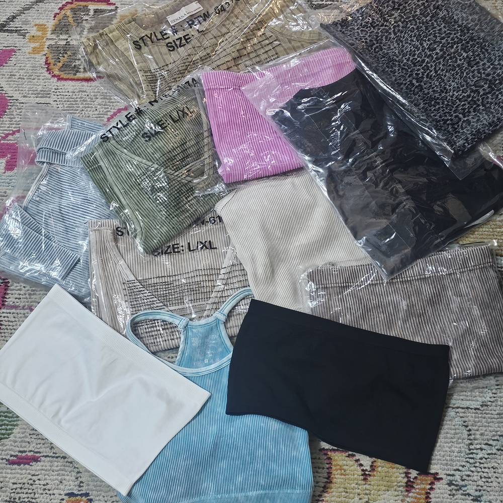 Ribbed Tube Tops & Tank Bundle - Mixed Colors